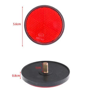 10Pcs Rear Reflector, Round Reflectors with Bolts and Nuts Screw on Rear Reflect - Picture 1 of 6