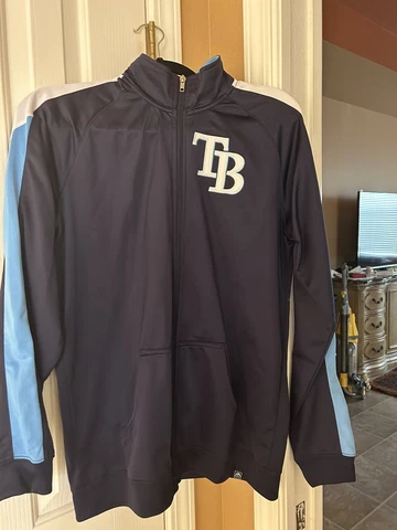 Majestic Tampa Bay Rays Jacket Teens XL 18.  Small / Medium Adult. New Condition Cover