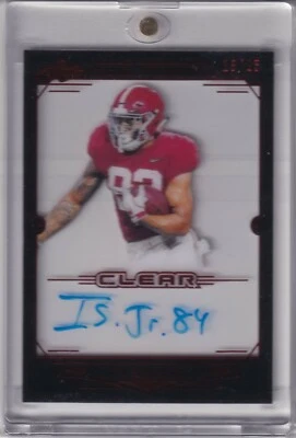 Irv Smith Jr. 2019 Leaf Trinity Clear Red Rc On Card Auto Acetate Sp /25 - Image 1 of 2