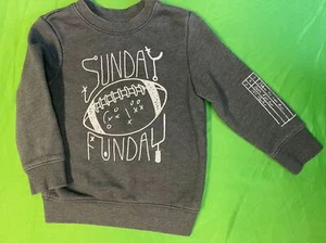 American Football Grey "Sunday Funday" Pullover Sweatshirt Toddler 3T - Picture 1 of 3