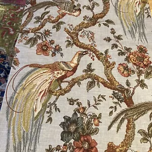 magnetic fireplace Cover blanket fabric Screen floral birds pheasant Draft Stop - Picture 1 of 10