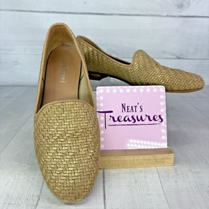 Jon Josef GATSBY Metallic Gold gewebt Raffia Slipper flache Halbschuhe Schuhe Größe 8 - Bild 1 von 15
