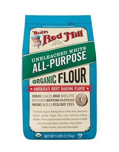 Bob's Red Mill UNBLEACHED ALL-PURPOSE ORGANIC Flour 5 lb bag - Picture 1 of 6