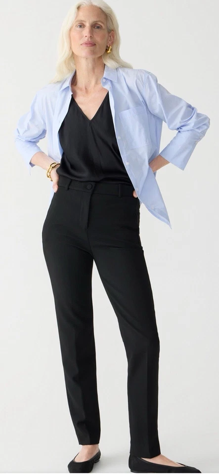 J.Crew Size 6 Black Cameron High Rise Four Season Stretch Pant H6573