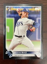 Shane Baz RC 2022 Topps Series 2 #421 Black Parallel #'ed 58/71 Rays Rookie