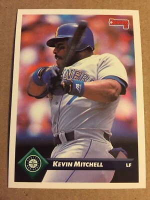1992-93- Donruss- #157 Kevin Mitchell- Seattle Mariners- MINT - Image 1 of 2