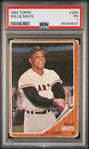 1962 Topps #300 Willie Mays San Francisco Giants HOF PSA 1 - Bild 1 von 2