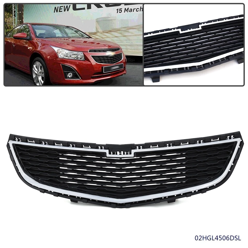 Ajuste para Chevrolet Cruze 2015 capó delantero cromado malla parrilla parachoques inferior rejilla Foto 1 de 4