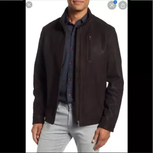 Rodd and Gunn brown goat leather luxury jacket Size L - Picture 1 of 13