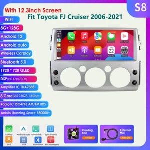 For Toyota Fj Cruiser 2006-2021 12.3''Car Stereo Carplay Android Gps Radio 128GB - Picture 1 of 24