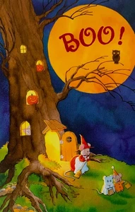 Modern Tender Thoughts Halloween Card UNUSED Adorable Mice Trick or Treating - Picture 1 of 4