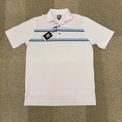Footjoy Titleist Golf Polo Shirt Striped Athletic Slimmer Fit Size Large - Image 1 of 4