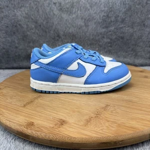 Nike Dunk Low Shoes Boys Size 9C Blue White UNC CW1589-103 Kids Sneakers Retro - Picture 1 of 8