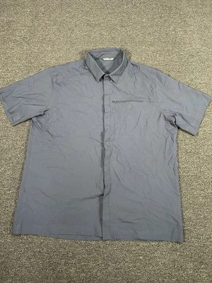 Camisa Arc'teryx Hombres XL Skyline SS Azul Botón a Presión Senderismo Gorpcore Rendimiento Foto 1 de 4