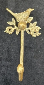 Massiver Messing Vogel Antik Stil Handtuchhaken Wandhaken, Deko ~ Top Zustand - Bild 1 von 8