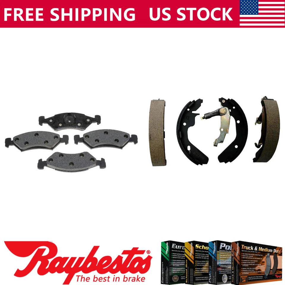 Комплект передних задних металлических тормозных колодок и тормозных колодок для 1981-1982 Dodge Aries - Изображение 1 из 4