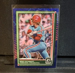 2025 Donruss Optic Mike Schmidt Blue Velocity Prizm #82 Philadelphia Phillies - Picture 1 of 2