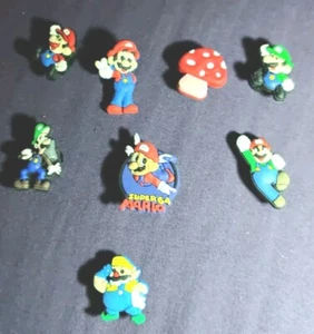 8 pc Croc Shoe Charm Set Super Mario - Picture 1 of 6