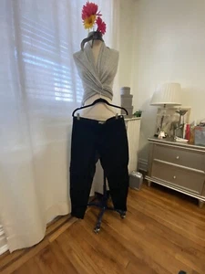 Banana Republic Women Pants Sloan Sz10 Black Ankle Capri Slim Leg Side Zip - Picture 1 of 9