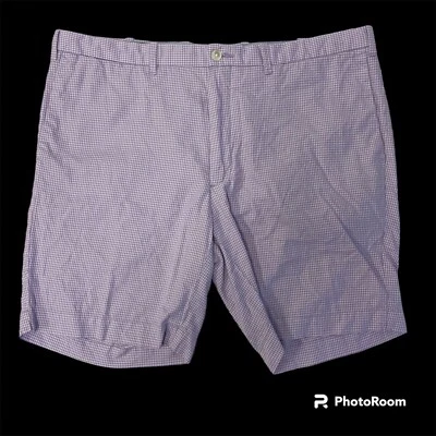 POLO Ralph Lauren Men Lavender Purple White CHECK SLIM GI FIT Casual GOLF Shorts - Image 1 of 4