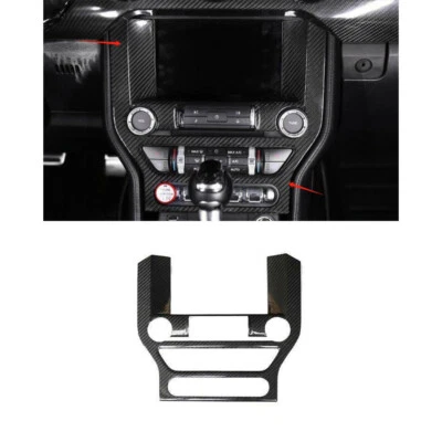 For 2015-2021 Ford Mustang Carbon Fiber Central Console GPS Navigation Cover - Image 1 of 4