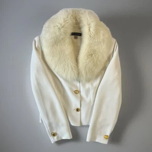 Vintage Halston | Late 80’s | Genuine Fox Fur, Collar | Evening Jacket | US 6 - Bild 1 von 12