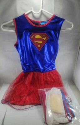 DISFRAZ NIÑA SUPERGIRL TUTÚ VESTIDO Y CAPA TALLA (M) 8-10 RUBÍ NUEVO Foto 1 de 4