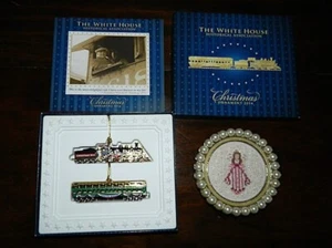 Neu im Karton The White House Weihnachtsschmuck 2014 ZUG & Nadelspitze Engel gerahmt - Bild 1 von 9