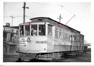 25CC218 RP DENVER STREETCAR #309 COLFAX & SHERIDAN - 1947 - Picture 1 of 1
