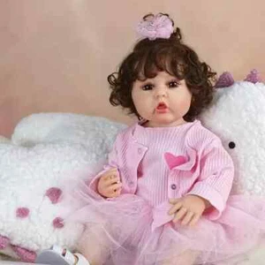 DE 55 CM Realistisch Reborn Puppen Baby Ganzkörper Vinyl Toddler XMAS Geschenk - Bild 1 von 5