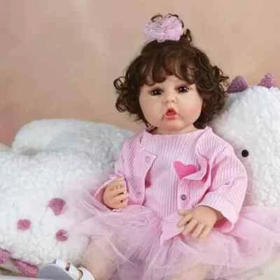 DE 55 CM Realistisch Reborn Puppen Baby Ganzkörper Vinyl Toddler XMAS Geschenk - Bild 1 von 4