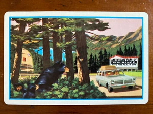 Tarjeta de calendario de bolsillo 1969 seguro familiar estadounidense - Imagen 1 de 4