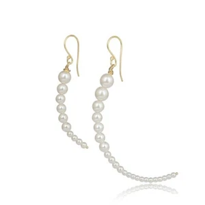 925 Sterling Silver Ball Beaded Dangle Hook Ear wire Earrings For Bridesmaid - Picture 1 of 5