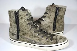 John Varvatos Main Line 315 Pony Hair Vulc High Top Sneaker Herren 10 RARE G1379 - Bild 1 von 8