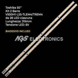 KIT 2 BARRES DE RAYURES 28 TV LED TOSHIBA V500H1-LS5-TLEM4 / TREM4 TX-L50EM6 - Picture 1 of 1