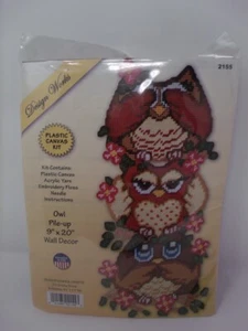 OWL PILE-UP Plastic Canvas Kit 9 x 20" Design Works - Picture 1 of 3