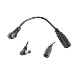 DC Power Plug 5.5x2.1mm Male 90°Right Angle To Female Extension Cable Cord 15cm - Picture 1 of 4