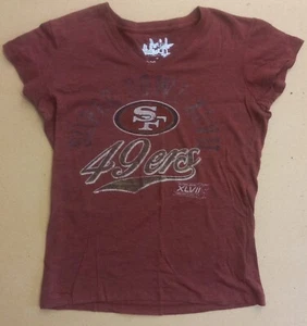 San Francisco 49ers Shirt Womans Size Med NFL Superbowl XLVII Football Red - Picture 1 of 7