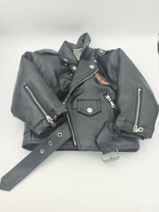 Harley Davidson Motor Cycles Kinder Lederjacke 3T Simulated Leather - Bild 1 von 9