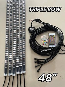 JHB 6PCS 4FT 48" TRIPLE ROW Dream CHASING SSL 15.5" Wheel LED Strips Lights KIT - Picture 1 of 13