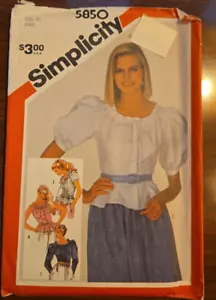 Simplicity 5850 Misses Fitted Blouse Top Size 10 UNCUT - Picture 1 of 5