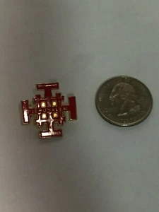 5 Cross Lapel Pins: God Service, White Rainbow, Jerusalem Crusader, Triangle Sea - Picture 1 of 9