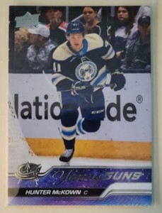 Hunter McKown 2023-24 Upper Deck Series 1 Young Guns Columbus Blue Jackets #231