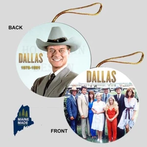 DALLAS Christmas Ornament - Collectible Gift Vintage TV Series JR Ewing Texas - Picture 1 of 1