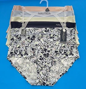 5 pk Sz L, XL  Nautica NT9614 Nylon Brief Underwear Panties Fit Stretch Sleek - Picture 1 of 8