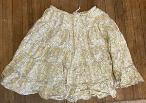 Mini Boden Girls 9-10 Tiered Cotton Twirl Skirt Lemon Print - Picture 1 of 3