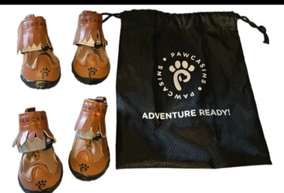 Pawcasins Dog Boots Sz 3 Non-Slip Soles - Image 1 of 4
