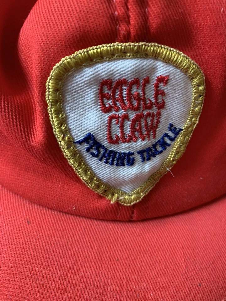 Sombrero parche pesca garra de águila vintage, gorra trasera a presión, excelente estado, hecho en EE. UU. Foto 1 de 4