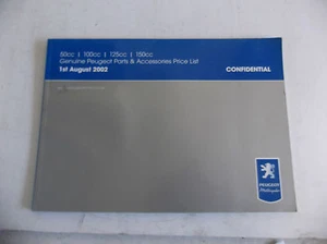 PIAGGIO 50 100 125 AND 150 GENUINE PARTS PRICE LIST 2002 - Picture 1 of 3