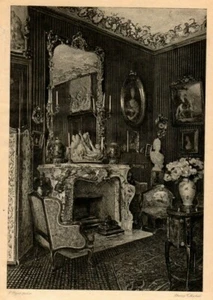 Impresión de arte antiguo retrato salón de Josefina fotograbado bonita impresión interior - Imagen 1 de 2